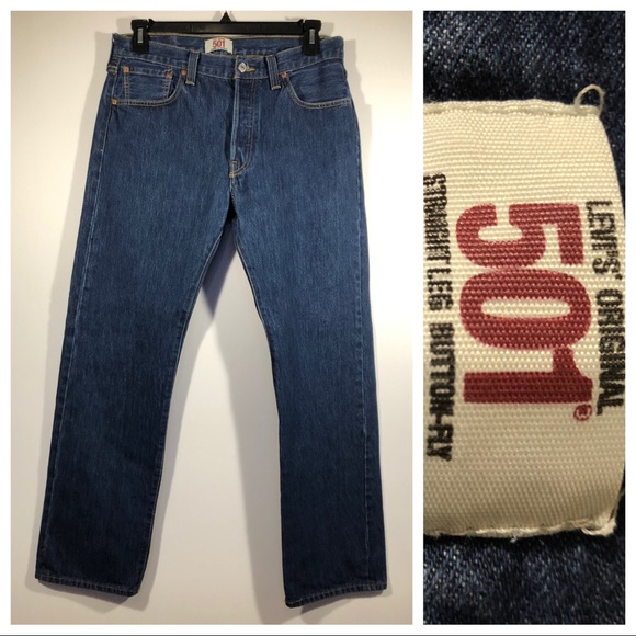 Levi's Other - LEVI’S 501 Org Straight Leg Button-Fly Jeans 34x32